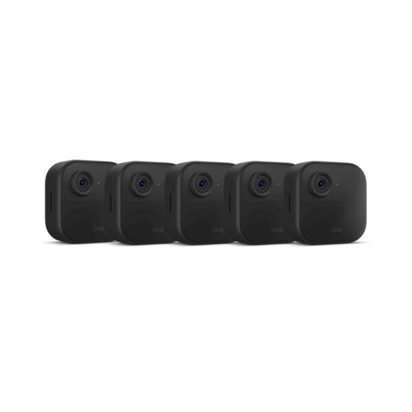 Blink Outdoor 4 (newest model), Wireless smart security camera, two-year battery, 1080p HD day and infrared night live view, two-way talk – 5 camera system - Image 2