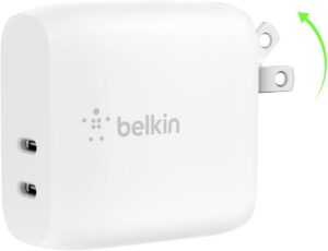 Read more about the article Belkin Dual Port USB C Charger Block 40W, USB-C Charger Fast Charging for iPhone 16, 15, 14, 13, Pro, Pro Max, Plus, Samsung Galaxy S25, Pixel , iPad, AirPods, Nintendo Switch 2 & More – White