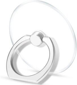 Read more about the article Transparent Clear Phone Ring Grips Holder Kickstand, Finger Ring Stand for Cell Phone Tablet Case Accessories(Round-Clear) (1)