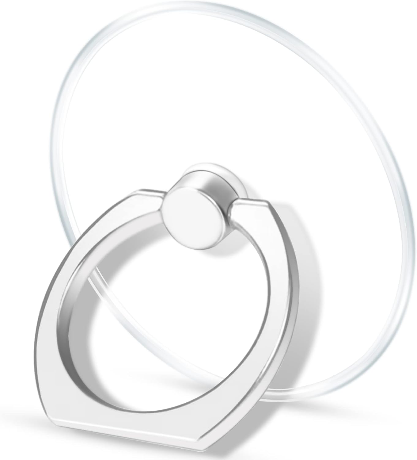 You are currently viewing Transparent Clear Phone Ring Grips Holder Kickstand, Finger Ring Stand for Cell Phone Tablet Case Accessories(Round-Clear) (1)