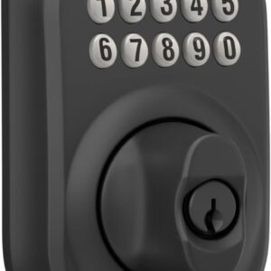 SCHLAGE BE365 PLY 622 Keypad Electronic Deadbolt, Matte Black