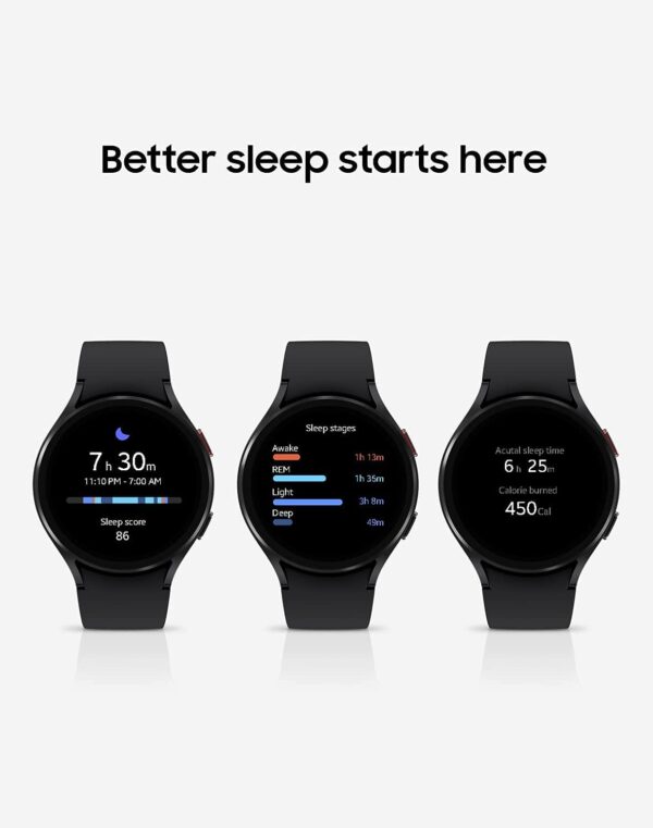 Samsung Electronics Galaxy Watch 4 40mm Smartwatch with ECG Monitor Tracker for Health Fitness Running Sleep Cycles GPS Fall Detection Bluetooth US Version - (Black) (Renewed) - Image 3