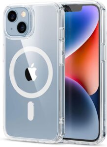 Read more about the article ESR Case for iPhone 14/iPhone 13, Compatible with MagSafe, Classic Hybrid Magnetic Mobile Phone Case iPhone 14/13 Case, Military Standard, Drop Protection, Scratch-Resistant Back, Clear