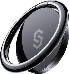 Read more about the article Syncwire Cell Phone Ring Holder Stand, 360 Degree Rotation Finger Ring Kickstand Polished Metal Phone Grip for Magnetic Car Mount