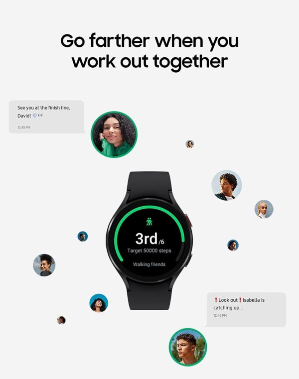 Samsung Electronics Galaxy Watch 4 40mm Smartwatch with ECG Monitor Tracker for Health Fitness Running Sleep Cycles GPS Fall Detection Bluetooth US Version - (Black) (Renewed) - Image 6