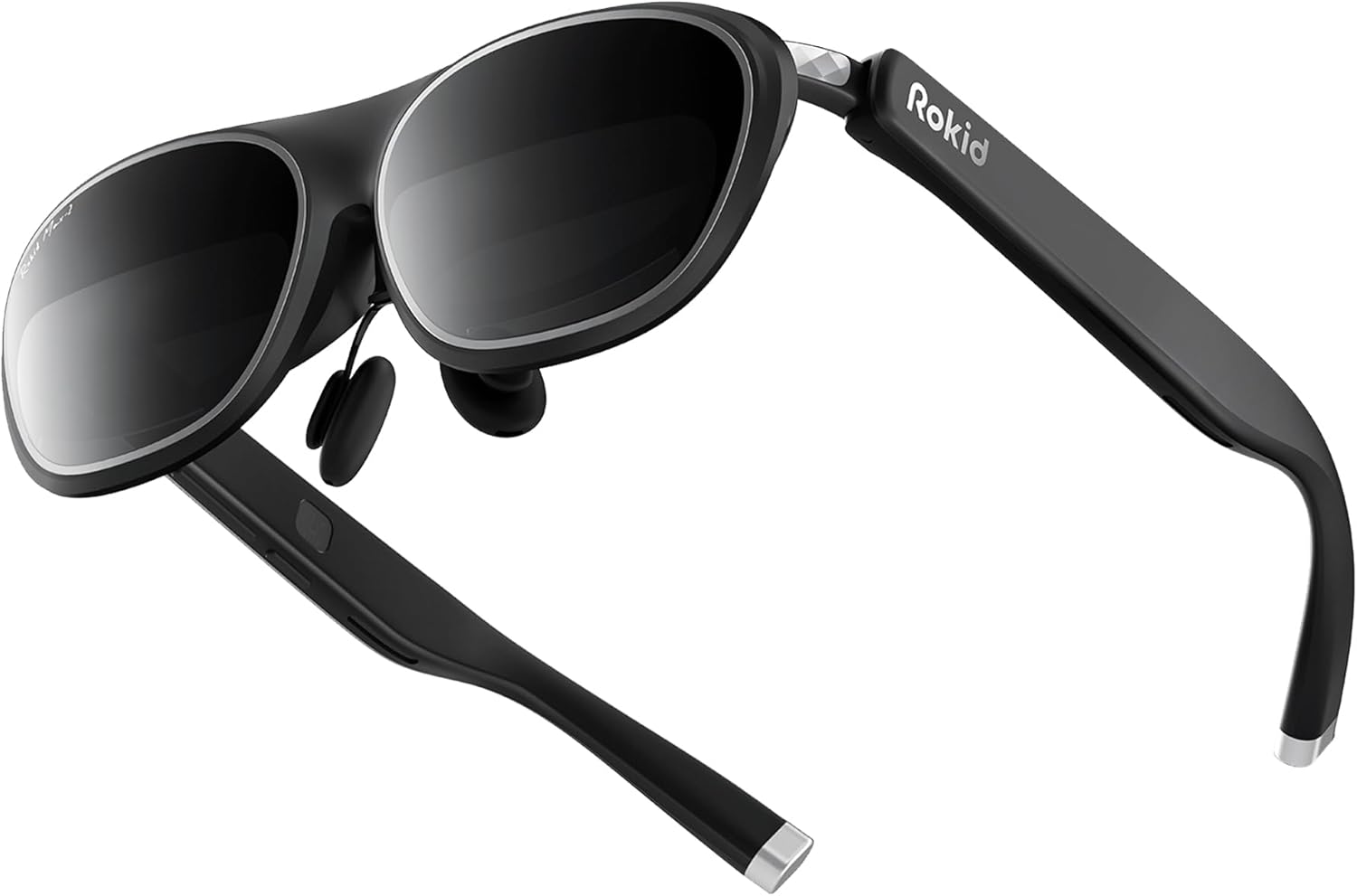 Rokid Max 2 AR Glasses Black, 215" Micro-OLED Display, 50° FOV, 600 Nits Brightness, Compatible with iphone 15&Android, Steam Deck, ROG, Ipad, Mac Immersive Wearable Display for Gaming & Entertainment