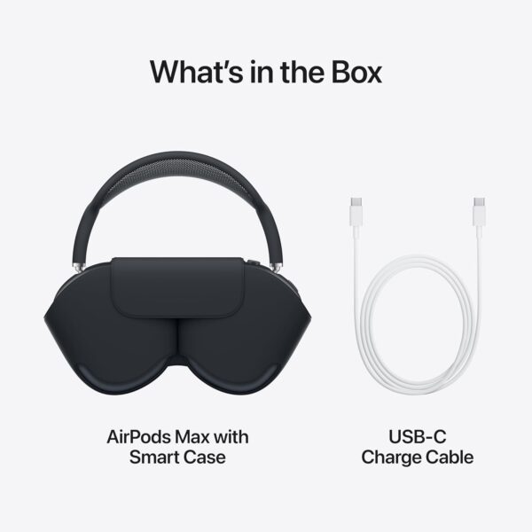 Apple AirPods Max Wireless Over-Ear Headphones, Pro-Level Active Noise Cancellation, Transparency Mode, Personalized Spatial Audio, USB-C Charging, Bluetooth Headphones for iPhone - Midnight - Image 6