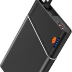 Read more about the article Portable Charger Power Bank, 10000mAh 22.5W PD Super Fast Charging Powerbank with Built-in USB C in&Out Cable, Slim External Phone Battery Pack for iPhone 16/15/14 iPad Samsung S24 Android etc