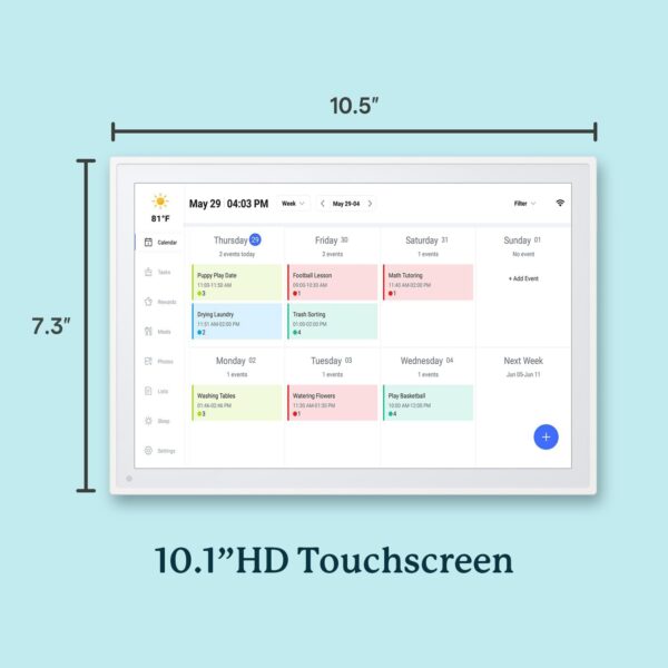 Digital Calendar, 10.1inch Smart WiFi Electronic Calendar&Chore Chart, IPS Touch Screen HD Display for Family Schedules, Share Moments Instantly from Anywhere Digital Calendar 10.1 - Image 7