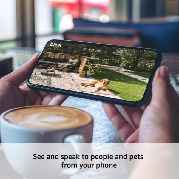 Blink Outdoor 4 (newest model) – Wireless smart security camera, two-year battery life, 1080p HD day and infrared night live view, two-way talk. Sync Module Core included – 3 camera system - Image 4