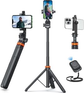 Read more about the article EUCOS 62″ Phone Tripod, Tripod for iPhone & Selfie Stick Tripod with Remote, Extendable Phone Tripod Stand & Travel Tripod, Solidest Cell Phone Tripod Compatible with iPhone/Android