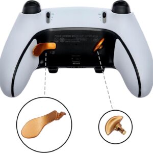 Ikpek 4PCS Metallic Back Paddles for PS5 Edge Controller, Interchangeable Metal Stainless Steel Back Buttons Replacement for PS5 Edge Controller – Controller NOT Included