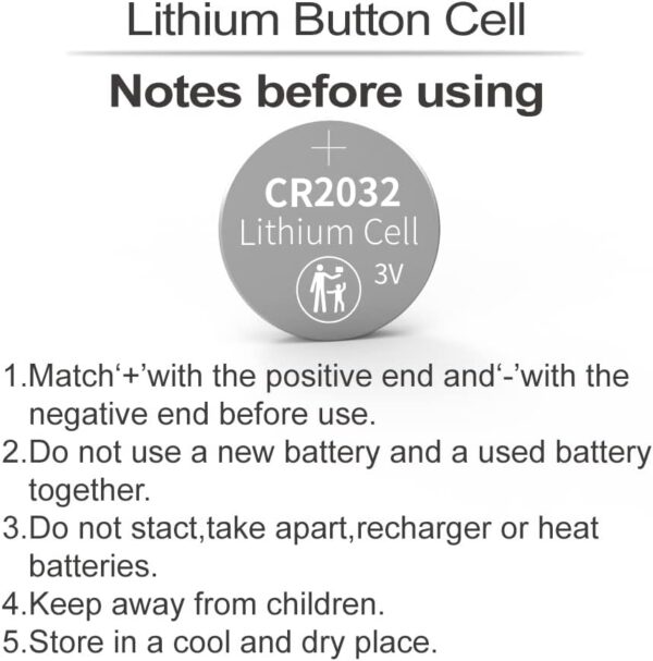 40 Pack CR2032 Batteries, 3V Lithium Coin Battery for Small Electronic Devices, 5 Year Shelf Life - Image 4