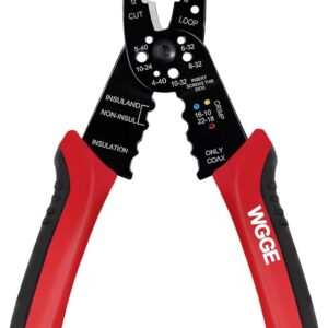 WGGE WG-015 Professional 8-inch Wire Stripper/wire crimping tool, Wire Cutter, Wire Crimper, Cable Stripper, Wiring Tools and Multi-Function Hand Tool.