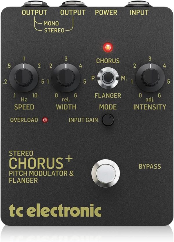 TC Electronic Guitar Chorus Effects Pedal, Black (SCF Gold)