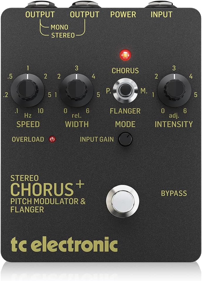TC Electronic Guitar Chorus Effects Pedal, Black (SCF Gold)