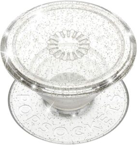 Read more about the article PopSockets Translucent Phone Grip with Expanding Kickstand, PopSockets for Phone, Adhesive Grip, Translucent PopGrip – Clear Glitter Silver