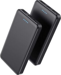 Read more about the article [2 Pack]Portable Charger Power Bank 10000mAh,Ultra Slim Portable Phone Charger with USB C Input & 2 Output Backup Charging External Battery Pack Compatible with iPhone 16/15/14/13/12,Android Phone etc
