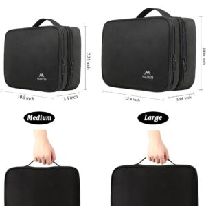 MATEIN Electronics Organizer Travel Case, Water Resistant Cable Organizer Bag for Travel Essentials, Gifts for Men, Storage Bag as Accessories for Phone, Cord, Tablet, Black