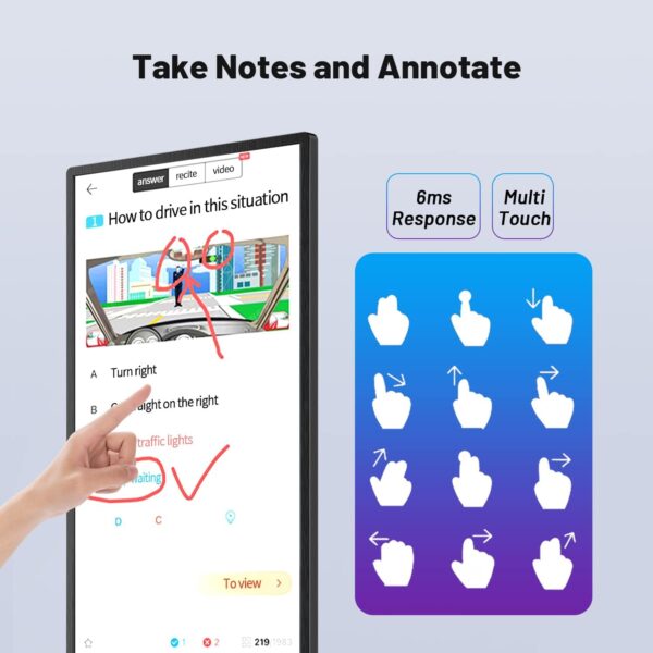 Smart Board, 49 Inch Digital Electronic Whiteboard and Smartboard for Classroom, Screen Mirroring for Live Streaming, Digital Signage Displays and Player for Advertising(Board Only) - Image 3