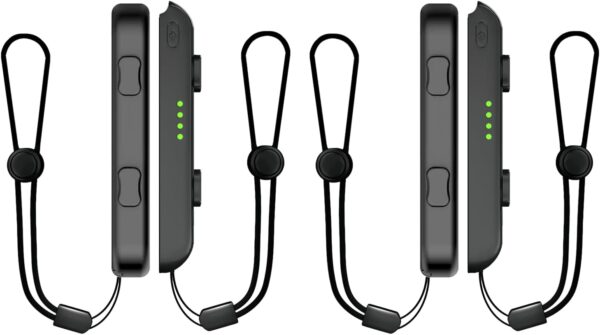 Lonxmovs 4 Pack Wrist Strap for Switch Joycon - Replacement Accessories for Joy con Straps (Black 4 Pack)