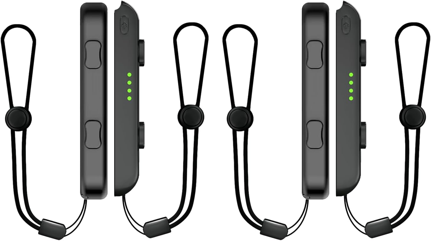 Lonxmovs 4 Pack Wrist Strap for Switch Joycon - Replacement Accessories for Joy con Straps (Black 4 Pack)