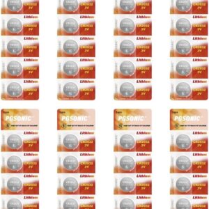 40 Pack CR2032 Batteries, 3V Lithium Coin Battery for Small Electronic Devices, 5 Year Shelf Life