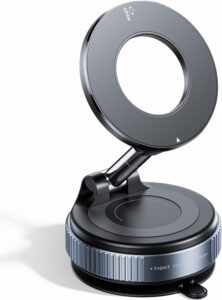 Read more about the article 2026 Upgraded Vacuum Magnetic Car Phone Holder 360° Reinforced 96LBS Ultra Suction Cup Phone Mount for MagSafe Cell Phone Holders for Your Car/Gym/Mirror Mount for iPhone & Android