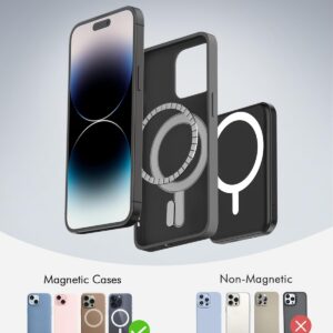 podoru for Magsafe Battery Pack, 5000mAh Magnetic Power Bank with Type-C Cable 20W PD Fast Charging Lighting Input Wireless Portable Charger for iPhone 16/15/14/13/12/ All Series-Black