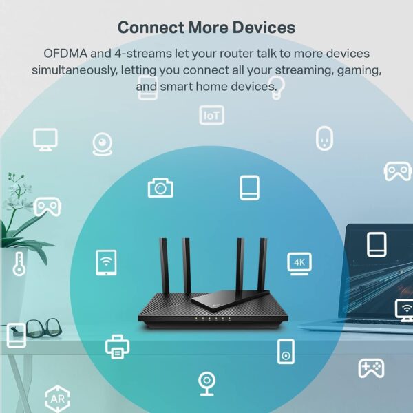 TP-Link Dual-Band AX3000 Wi-Fi 6 Router Archer AX55 | Wireless Gigabit Internet Router for Home | EasyMesh Compatible | VPN Clients & Server | HomeShield, OFDMA, MU-MIMO | USB 3.0 | Secure by Design - Image 5