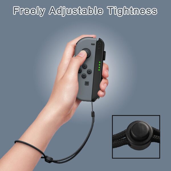 Lonxmovs 4 Pack Wrist Strap for Switch Joycon - Replacement Accessories for Joy con Straps (Black 4 Pack) - Image 5