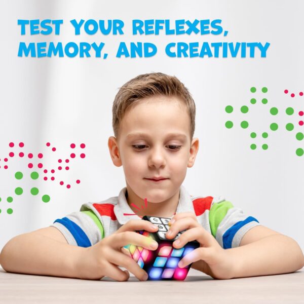 Winning Fingers Flashing Cube Electronic Memory and Brain Game - 4-in-1 Handheld Stem Toys for Kids - Cool Gadgets, Games for Boys and Girls - Fun Family Game for Kids Ages 6-12 - Educational Gift Toy - Image 6