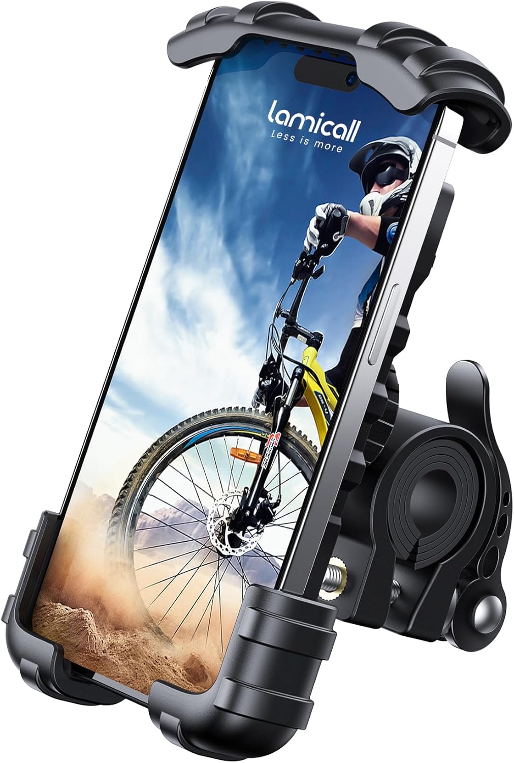 You are currently viewing Lamicall Bike Phone Holder, Motorcycle Mount – Motorcycle Phone Holder, Handlebar Cell Phone Clamp, Scooter Phone Clip for iPhone 16 Pro Max/Plus, 15 Pro Max, S10, S20, More 4.7″ to 6.8″ Smartphones