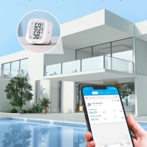 Govee WiFi Thermometer Hygrometer H5103, Indoor Bluetooth Temperature Humidity Sensor with Electronic Ink Display, App Notification Alert, Free Data Storage Export, Digital Remote Monitor for Bedroom