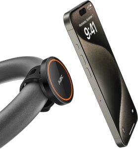 Read more about the article A2C Gym Fitness Phone Mount for MagSafe – 17 N52 Strong Magnets Stable and Secure Phone Mount with Adjustable Strap, Compatible with Gym Equipment, Stroller, Shopping Cart, Exercise Bikes