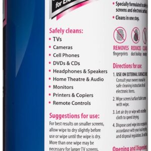 Endust for Electronics; Screen & Surface Cleaning Wipes, Great LCD and Plasma Wipes, 70 Wipes (11506)