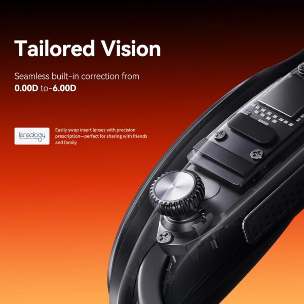 Rokid Max 2 AR Glasses Black, 215" Micro-OLED Display, 50° FOV, 600 Nits Brightness, Compatible with iphone 15&Android, Steam Deck, ROG, Ipad, Mac Immersive Wearable Display for Gaming & Entertainment - Image 3