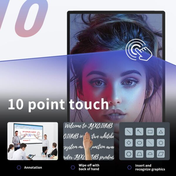 Smart Board, 49 Inch Digital Electronic Whiteboard and Smartboard for Classroom, Screen Mirroring for Live Streaming, Digital Signage Displays and Player for Advertising(Board Only) - Image 4