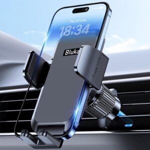 Read more about the article Car Phone Holder Mount, Super Stable Air Vent Cell Phone Car Mount with 2025 Metal Hook Clip, 360° Rotation,One Button Release for iPhone, Samsung, Google, and All Other Smartphones