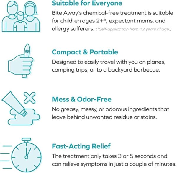 bite away - The Original Electronic Bug bite Treatment for Mosquito Bites, Made in Germany. Without Chemicals - Treatment by Heat, up to 300 Applications Possible with The First Set of Batteries - Image 3