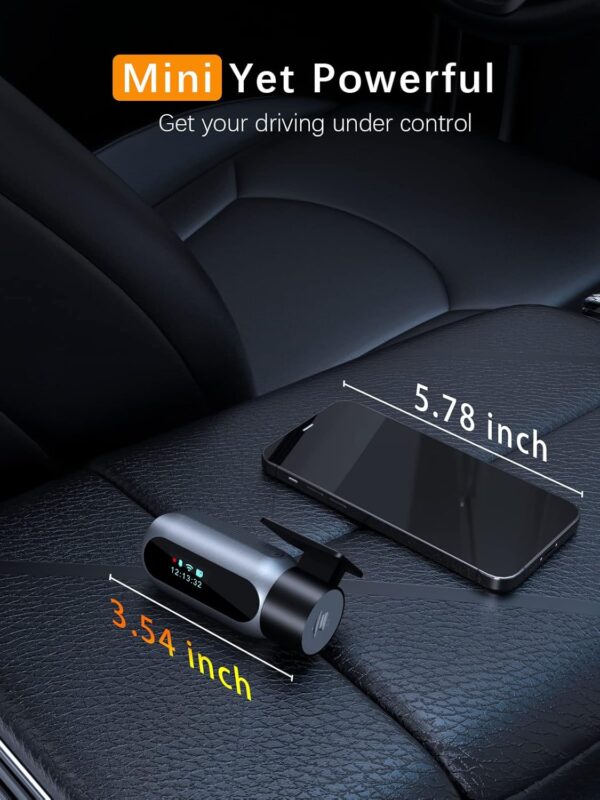 Dash Cam WiFi FHD 1080P Car Camera, Front Dash Camera for Cars, Mini Dashcams for Cars with Night Vision, 24 Hours Parking Mode, WDR, Loop Recording, G-Sensor, APP, Support 128GB Max - Image 8