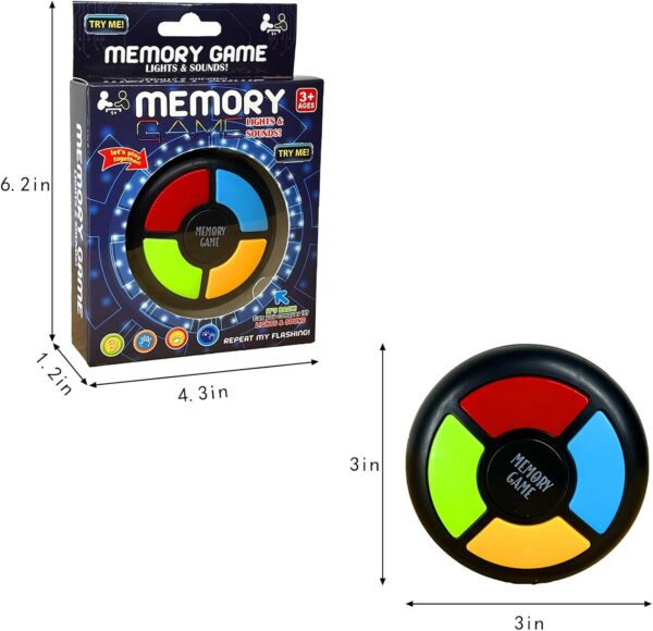 Light Up Memory Game Handheld Electronic Toys Color Memorizing Classic Board Games Quiz Game with Lights and Sounds (907) (907) - Image 3