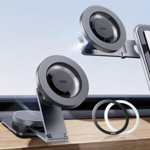 Read more about the article ESR for MagSafe Car Mount, Car Phone Holder,Dashboard/Tesla Touchscreen Car Mount, Magnetic Phone Holder for Car, for iPhone 16/16e/15/14/13/12, S25, Charging Not Supported(2 Metal Rings Included)