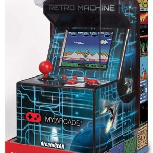 My Arcade Retro Machine Playable Mini Arcade: 200 Retro Style Games Built In, 5.75 Inch Tall, Powered by AA Batteries, 2.5 Inch Color Display, Speaker, Volume Control