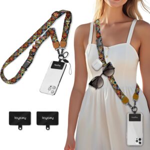 Read more about the article Phone Lanyard Crossbody, Boho Cell Phone Lanyard for Around The Neck Adjustable Phone Strap, Anti Theft Cute Lanyard for iPhone Case ID Holder Keys Phone Accessories Travel Essential