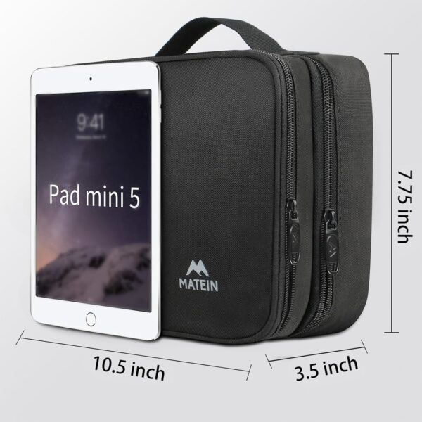 MATEIN Electronics Organizer Travel Case, Water Resistant Cable Organizer Bag for Travel Essentials, Gifts for Men, Storage Bag as Accessories for Phone, Cord, Tablet, Black - Image 6