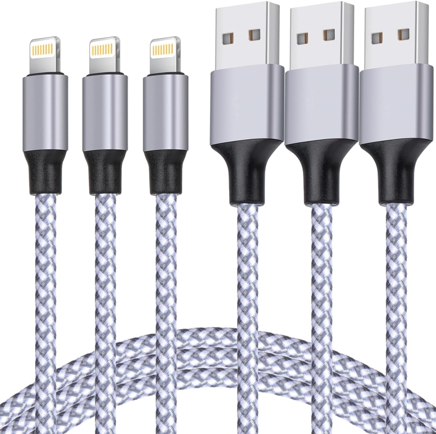 You are currently viewing TAKAGI for iPhone Charger, [MFi Certified] Lightning Cable 3PACK 6FT Nylon Braided USB Charging Cable High Speed Transfer Cord Compatible with iPhone 14/13/12/11 Pro Max/XS MAX/XR/XS/X/8/iPad