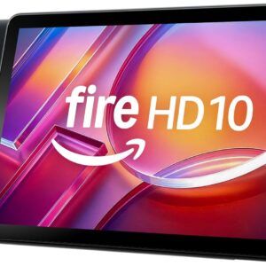 Amazon Fire HD 10 tablet (newest model) built for relaxation, 10.1″ vibrant Full HD screen, octa-core processor, 3 GB RAM, 32 GB, Black