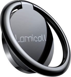 Read more about the article Lamicall Cell Phone Ring Holder Stand – Phone Finger Gip Kickstand, 360° Rotation Polished Metal Grip for Magnetic Car Mount, Compatible with iPhone 16/15/14 Pro Max, Android Smartphone Accessories