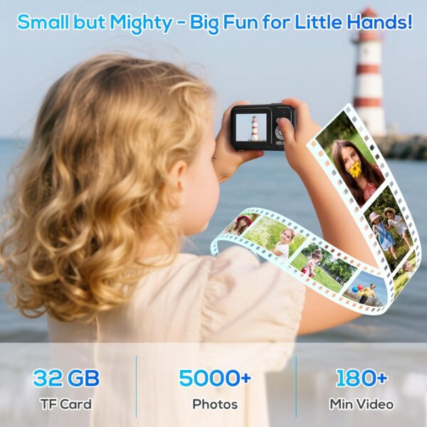 Digital Camera for Kids, WITYEAH 48MP FHD 1080P Point and Shoot Digital Cameras with 16X Zoom Anti-Shake, Compact Portable Cameras for Photography, for Boys Girls Teens Beginners - Image 5